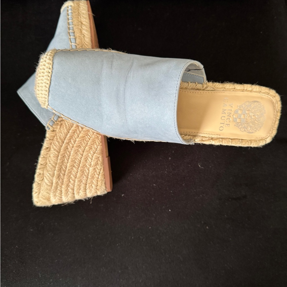 Vince Camuto Blue Mules Comfortable Slip-On Shoes - Picture 6 of 6